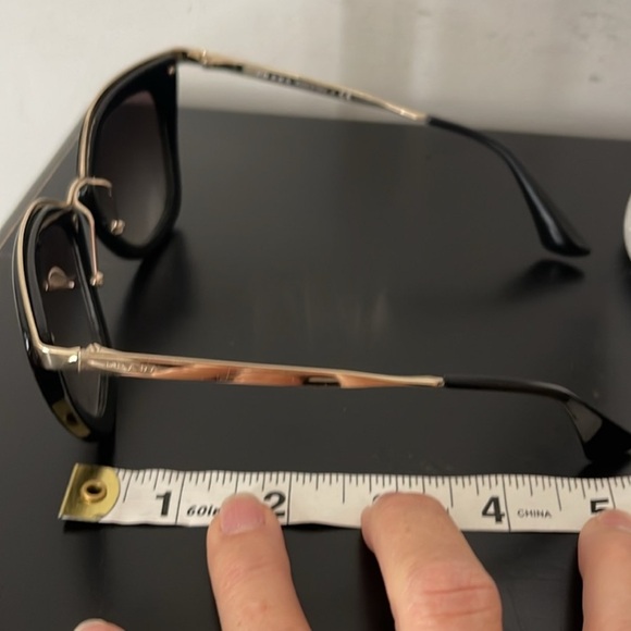 PRADA Cat Eye Black & Gold Sunglasses SPR53S - Picture 13 of 15